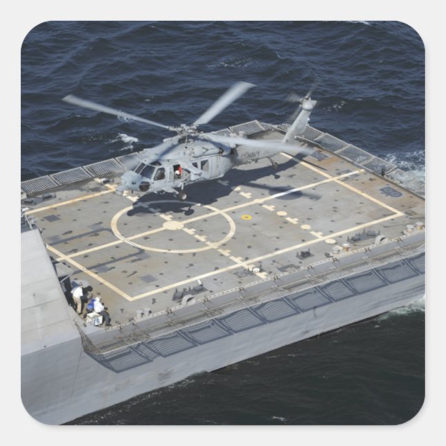 The littoral combat ship USS Freedom Square Sticker (Front)