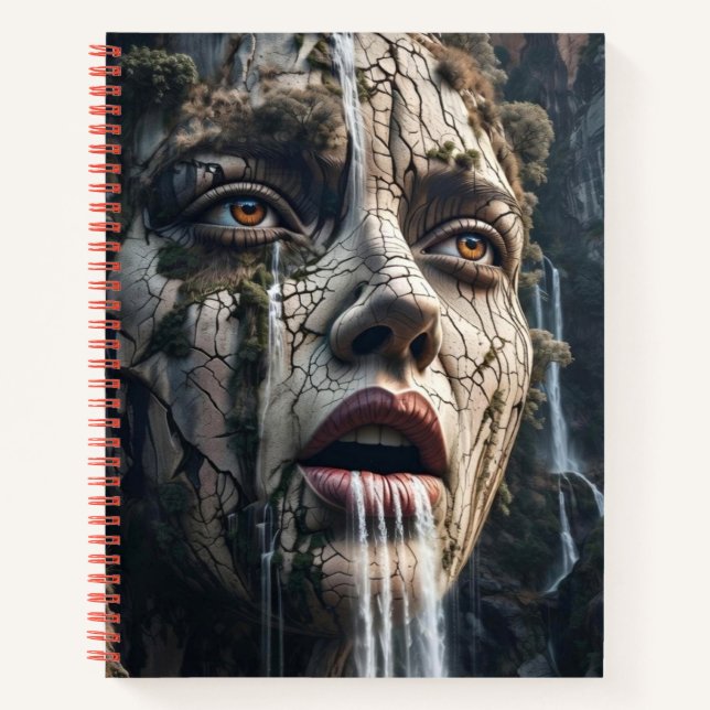 The Living Cliff of Eternal Waters Notebook (Front)