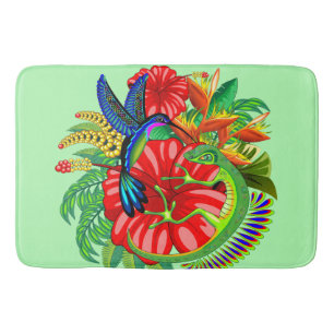 The Lizard and the Hummingbird  Bath Mat