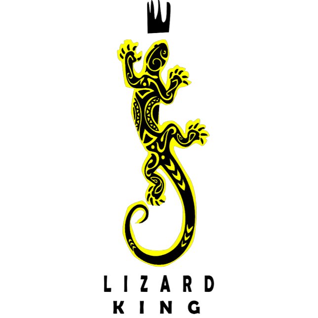 the Lizard King Design on T-Shirt  (lizard king)