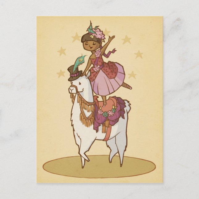 The Llama Circus Postcard (Front)