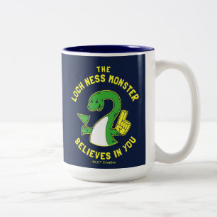 The Loch Ness Monster Believes In You Two-Tone Coffee Mug