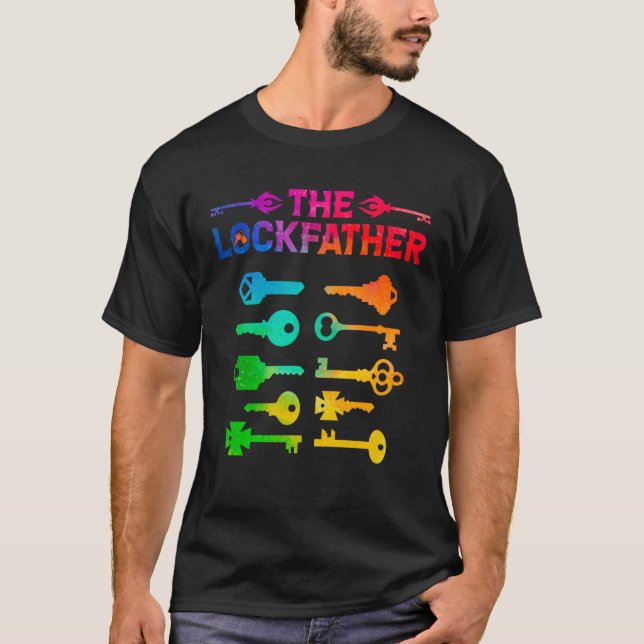 The Lockfather Locksmith Lock Picker Best Dad Ever T-Shirt (Front)