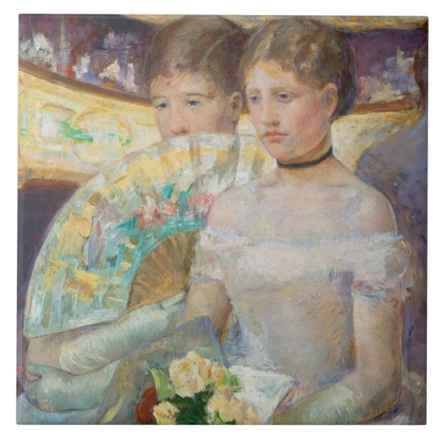 The Loge, 1882 (oil on canvas) Tile (Front)