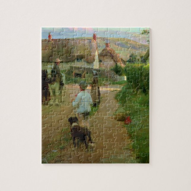 The Loiterers, 1888 (oil on canvas) Jigsaw Puzzle (Vertical)