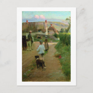 The Loiterers, 1888 (oil on canvas) Postcard