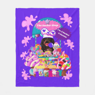 The Lollipop & Cady Shop Fleece Throw Blanket