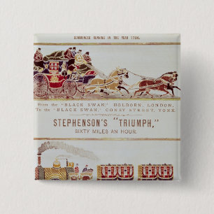 The 'London and York' Royal Mail Coach 15 Cm Square Badge