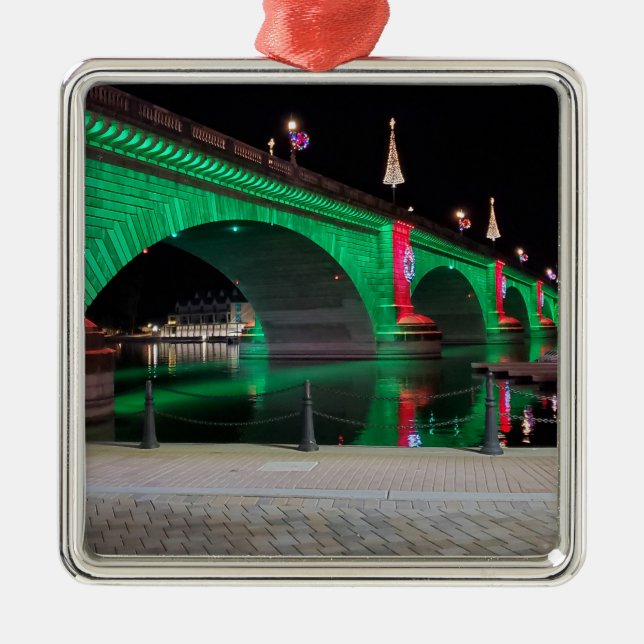 The London Bridge, Lake Havasu, Az. Metal Tree Decoration (Front)