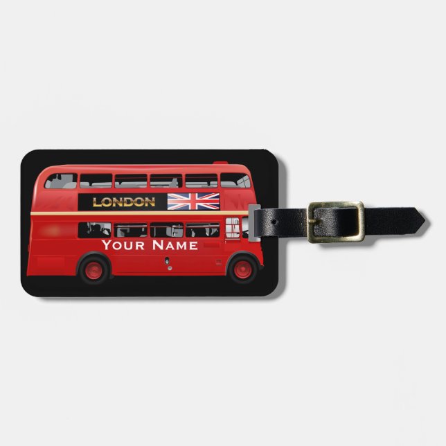 The London Bus Luggage Tag (Front Horizontal)