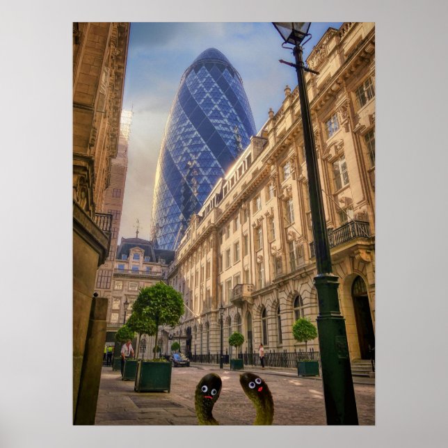 The London Gherkins Poster (Front)