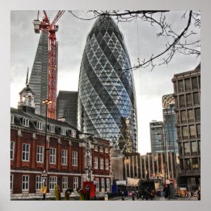 The London Gherkins Poster