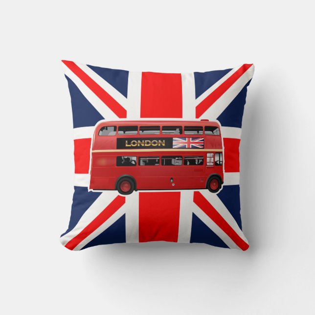 The London Red Bus Cushion (Front)