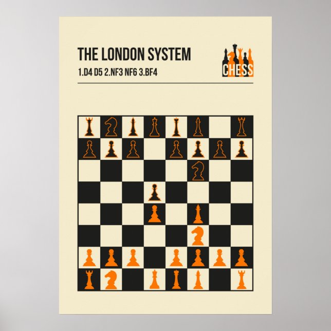 The London System Chess Illustration Poster (Front)