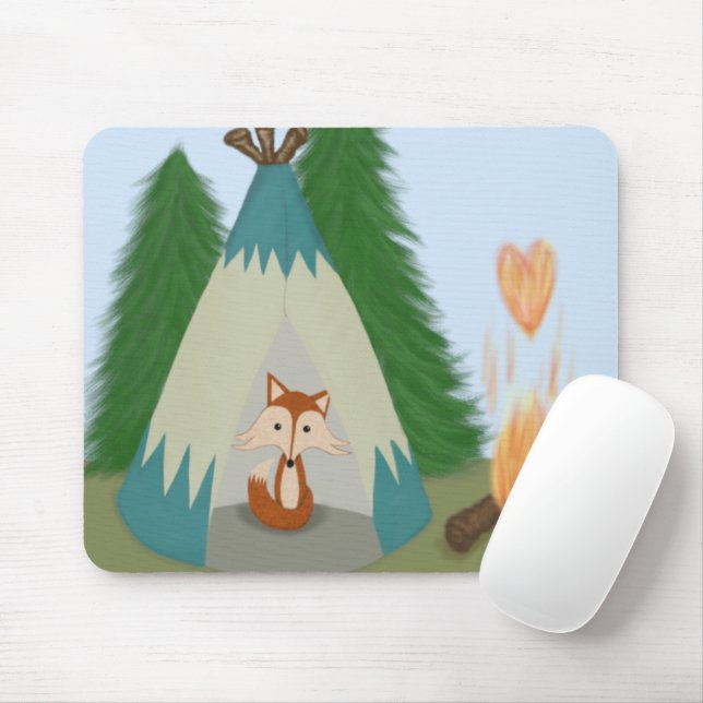 The Lone Fox Mouse Pad (With Mouse)