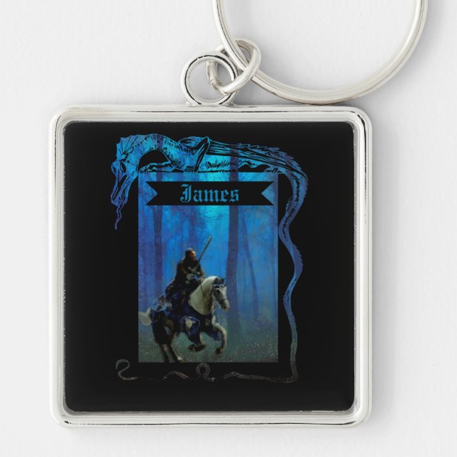 The Lone Knight: A Journey Through the Mist Key Ring (Front)