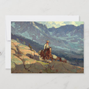 “The Lone Packer” Western Art by Edgar Payne Invitation