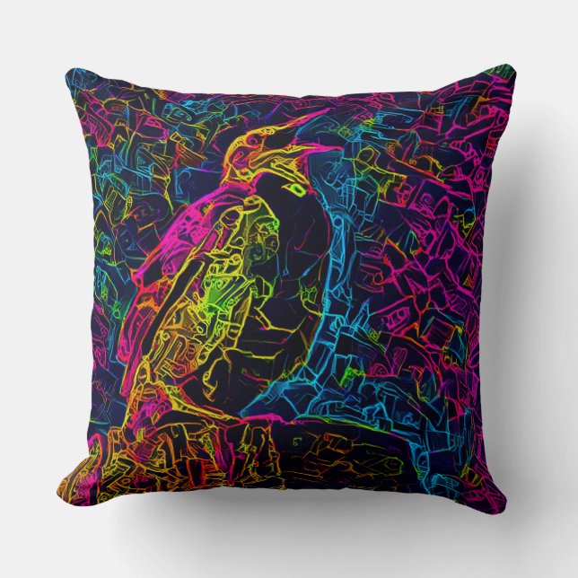 The Lonely Bird 3 Cushion (Front)