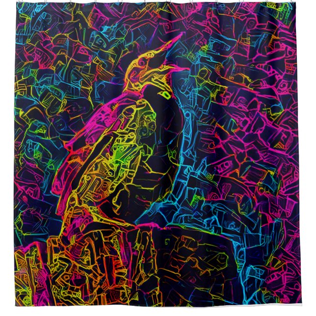 The Lonely Bird 3 Shower Curtain (Front)