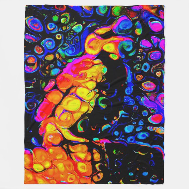 The Lonely Bird 4:  Liquid Art Style  Fleece Blanket (Front)