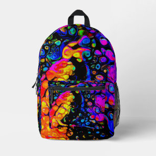 The Lonely Bird 4: Liquid Art Style Printed Backpack