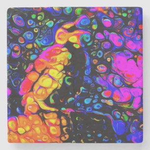 The Lonely Bird 4: Liquid Art Style Stone Coaster