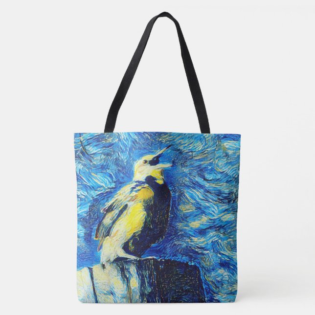 The Lonely Bird VanGogh Style  Tote Bag (Front)