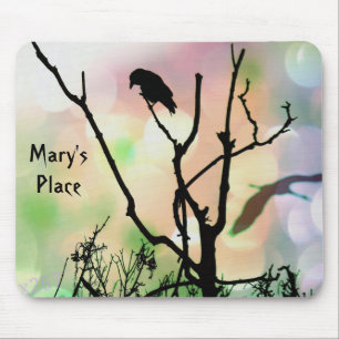 The Lonely Crow Mouse Pad
