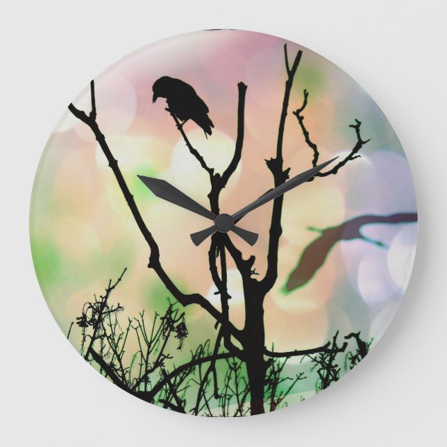 The Lonely Crow Wall Clock (Front)