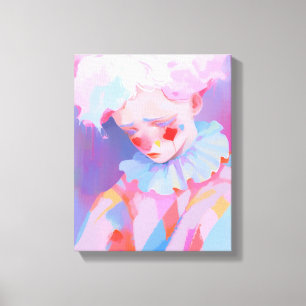 The Lonely Pink Clown Canvas Print