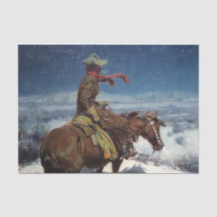 “The Lonely Vigil” by W Herbert Dunton Tissue Paper