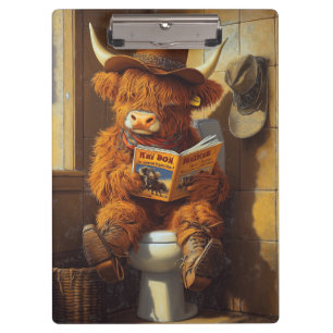 The Lonesome Reader A Cowboy's Contemplation Clipboard