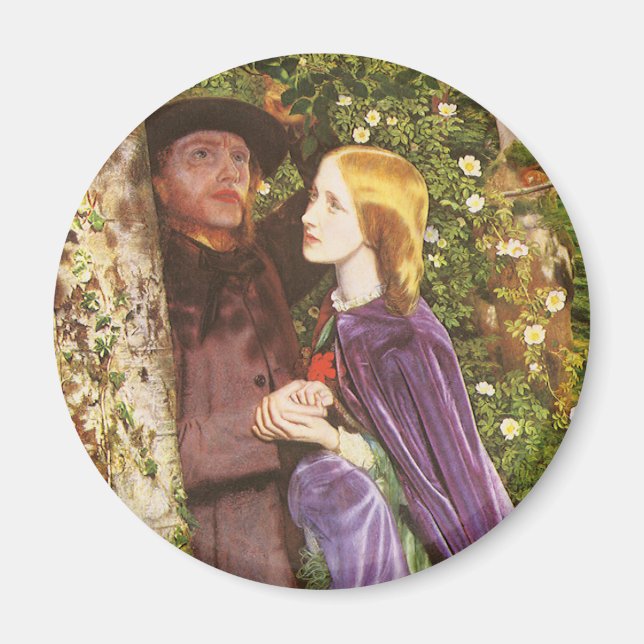 The Long Engagement by Arthur Hughes, Vintage Art Magnet (Front)