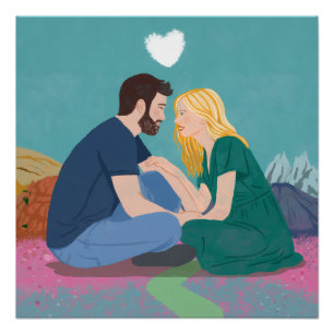 The long journey of respect Romantic Digital Pos Poster