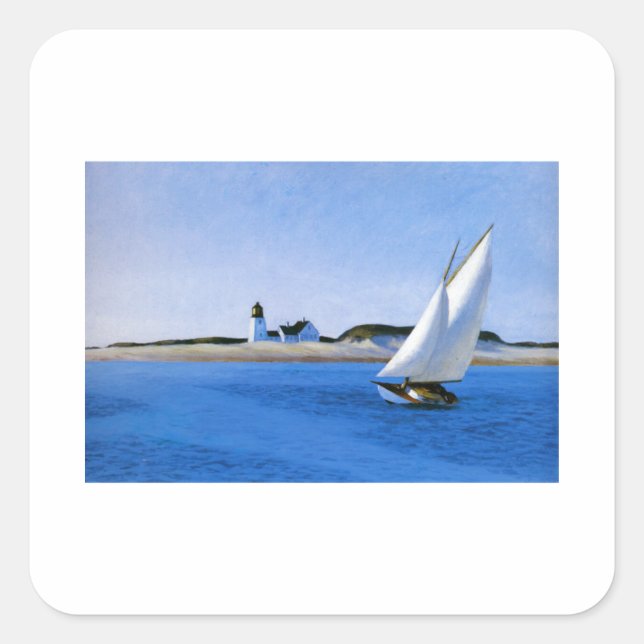 The Long Leg - Edward Hopper Square Sticker (Front)
