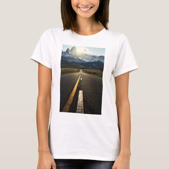 The Long Road To Fitzroy Mountain - Ruta 40 T-Shirt (Front)