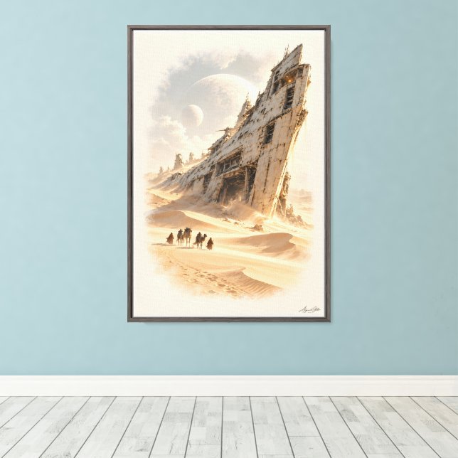 The Long Wait Canvas Print (Insitu(Wood Floor))