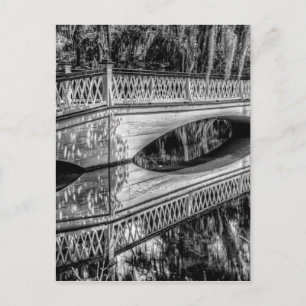 The Long White Bridge (b&w).jpg Postcard