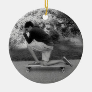 The Longboard Pose Ceramic Tree Decoration