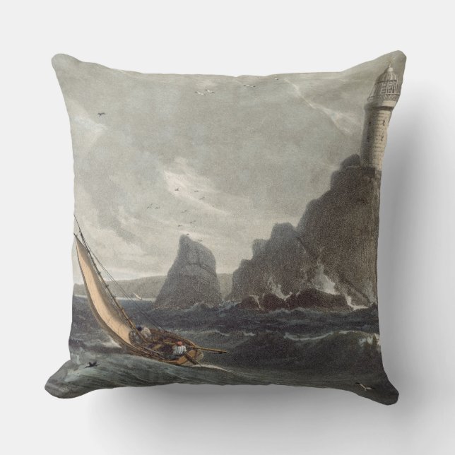The longships lighthouse of Lands End, Cornwall, f Cushion (Front)