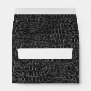 The Look of Black Realistic Alligator Skin Envelopes