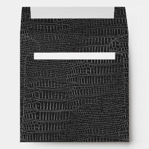 The Look of Black Realistic Alligator Skin Envelopes