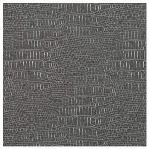 The Look of Black Realistic Alligator Skin Fabric