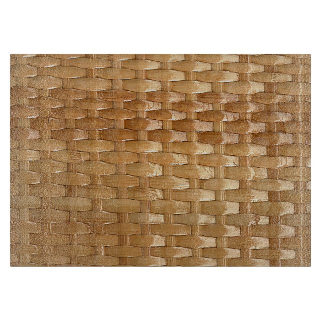 The Look of Lacquer Wicker Basketweave Texture Cutting Board (Front)