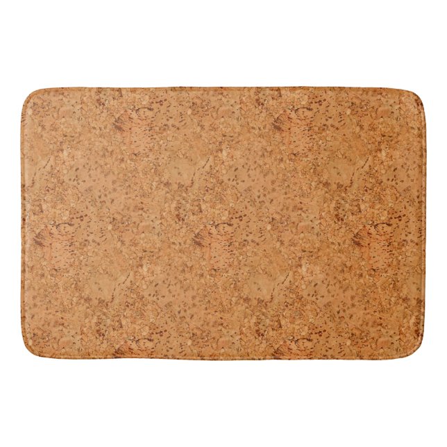 The Look of Macadamia Cork Burl Wood Grain Bath Mat (Front)