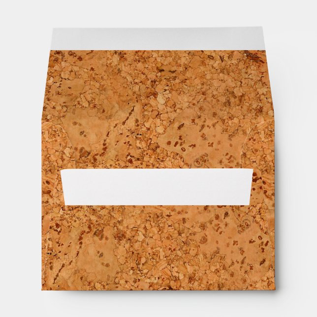 The Look of Macadamia Cork Burl Wood Grain Envelope (Back (Bottom))