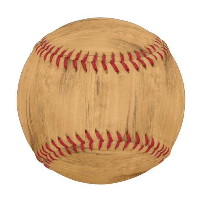 The Look of Maple Wood Grain Texture Baseball (Front)
