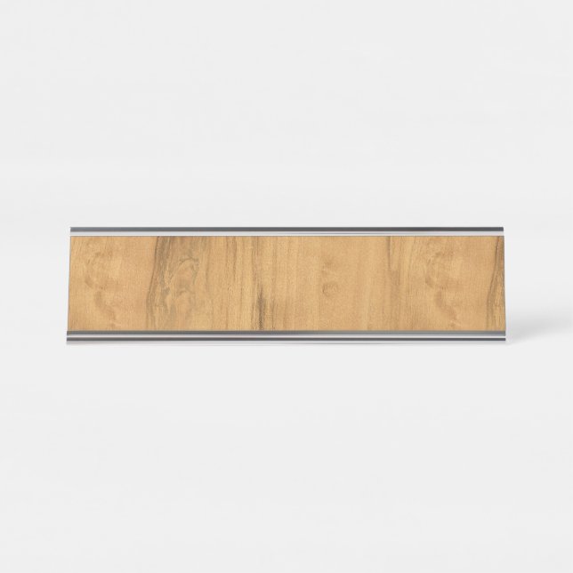 The Look of Maple Wood Grain Texture Desk Name Plate (Front)