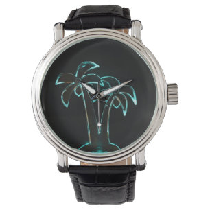 The Look of Neon Lit Up Tropical Palm Trees Watch