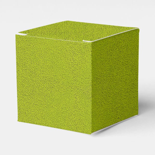 The look of Snuggly Chartreuse Green Suede Favour Box (Front Side)